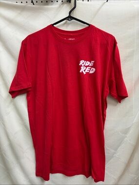 Honda Ride Red Graphic Crew Neck T-Shirt - Red